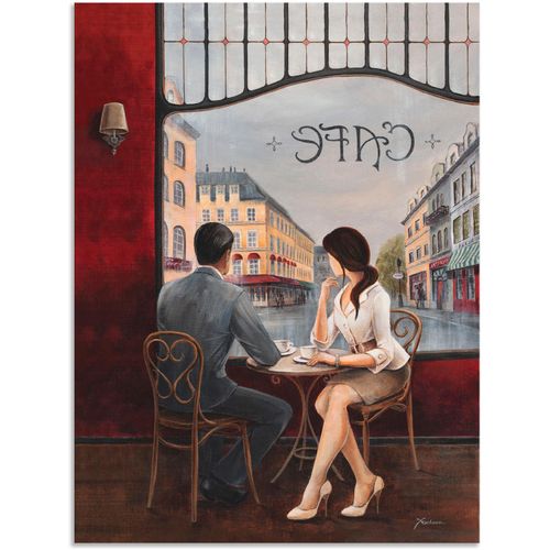 4057738411239 - Wandbild ARTLAND Café Bilder Gr B H 45 cm x 60 cm Alu-Dibond-Druck Restaurant & Cafés 1 St rot Bild Leinwandbild Kunstdrucke Bilder als Alubild Leinwandbild Wandaufkleber oder Poster in versch Größen