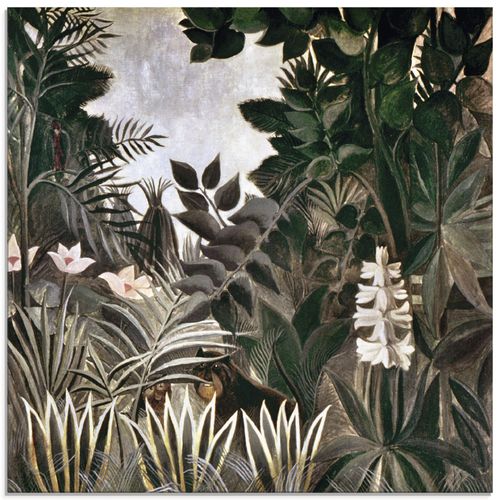 4058661739179 - Glasbild ARTLAND Dschungel 1909 Bilder Gr B H 30 cm x 30 cm Glasbild Wald quadratisch 1 St grün Bild Glasbild Glasbilder Bilder in verschiedenen Größen