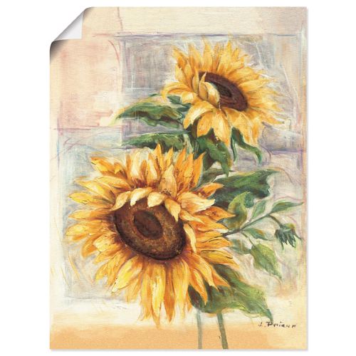 4055327287456 - Wandbild ARTLAND Sonnenblumen II Bilder Gr B H 30 cm x 40 cm Poster Blumen 1 St gelb Bild Metallbild Metallbilder Bilder als Alubild Leinwandbild Wandaufkleber oder Poster in versch Größen