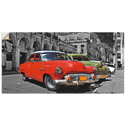 4057738294764 - Wandbild ARTLAND Ansicht von bunten Havanna Autos Bilder Gr B H 100 cm x 50 cm Wandaufkleber - Vinyl Auto Querformat 1 St rot Bild Metallbild Metallbilder Bilder als Alubild Leinwandbild Wandaufkleber oder Poster in versch Größen 4057738294764 - Wandbild ARTLAND Ansicht von bunten Havanna Autos Bilder Gr B H 100 cm x 50 cm Wandaufkleber - Vinyl Auto Querformat 1 St rot Bild Metallbild Metallbilder Bilder als Alubild Leinwandbild Wandaufkleber oder Poster in versch Größen