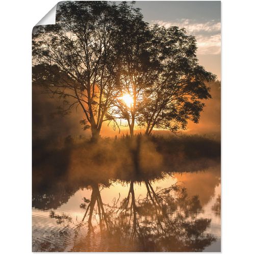 4059745016940 - Wandbild ARTLAND Früh morgens wenn der Tag erwacht Bilder Gr B H 45 cm x 60 cm Poster Gewässer 1 St beige (naturfarben) Bild Kunstdruck Leinwandbild Kunstdrucke Bilder als Alubild Leinwandbild Wandaufkleber oder Poster in versch Größen