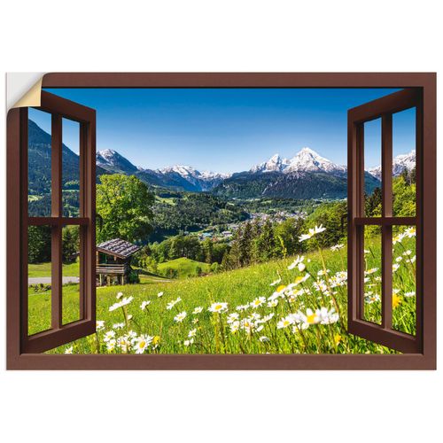 4057738351641 - Wandbild ARTLAND Fensterblick Bayerischen Alpen Bilder Gr B H 100 cm x 70 cm Wandaufkleber - Vinyl Berge Querformat 1 St braun Bild Leinwandbild Kunstdrucke Bilder als Alubild Leinwandbild Wandaufkleber oder Poster in versch Größen 4057738351641 - Wandbild ARTLAND Fensterblick Bayerischen Alpen Bilder Gr B H 100 cm x 70 cm Wandaufkleber - Vinyl Berge Querformat 1 St braun Bild Leinwandbild Kunstdrucke Bilder als Alubild Leinwandbild Wandaufkleber oder Poster in versch Größen