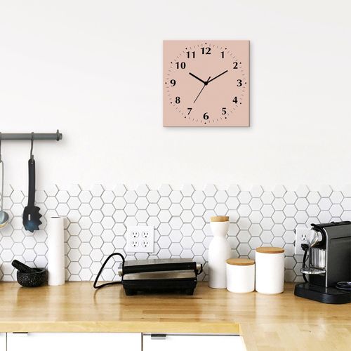 4062144126653 - Wanduhr ARTLAND Uni Trendfarben Wanduhren Gr B H T 30 cm x 30 cm x 03 cm Funkuhr 12 Ziffern rosa Wanduhren wahlweise mit Quarz- oder Funhuhrwerk lautlos ohne Tickgeräusche