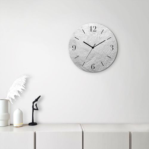 4062144890691 - Wanduhr Metalis Wanduhren Gr B H T 30 cm x 30 cm x 18 cm Quarzuhr silberfarben Wanduhren analog 30 cm