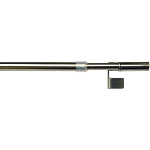 4042627048856 - Scheibenstange Fine indeko Ø 10 mm 1-läufig ausziehbar geklemmt Aluminium stufenlos verstellbare Klemmstange silberfarben