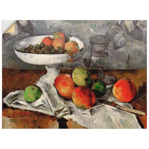4062144430033 - Wandbild ARTLAND Stillleben mit Obstschale Bilder Gr B H 40 cm x 30 cm Wandaufkleber - Vinyl Arrangements Querformat 1 St rot Bild Poster Bilder als Leinwandbild Wandaufkleber oder in versch Größen