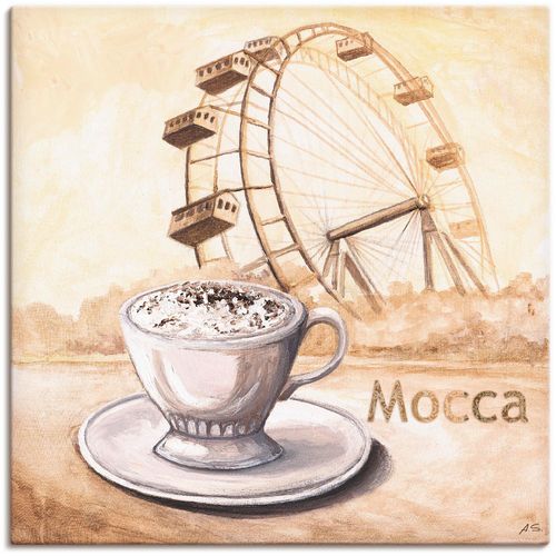 4055327294959 - Wandbild ARTLAND Mocca in Wien Bilder Gr B H 30 cm x 30 cm Leinwandbild Kaffee Bilder quadratisch 1 St beige (naturfarben) Kunstdrucke als Alubild Leinwandbild Wandaufkleber oder Poster in versch Größen