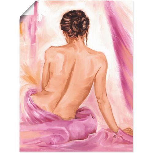 4062144592304 - Wandbild ARTLAND Akt II Bilder Gr B H 45 cm x 60 cm Poster Erotische Bilder Hochformat 1 St pink Kunstdrucke als Alubild Leinwandbild Wandaufkleber oder Poster in versch Größen