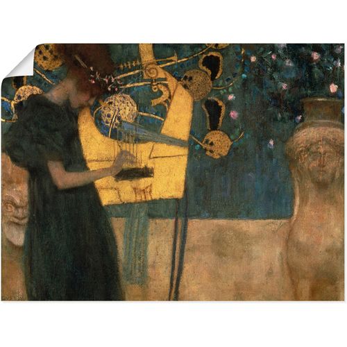4055327541701 - Wandbild ARTLAND Die Musik 1895 Bilder Gr B H 60 cm x 45 cm Poster Musiker 1 St blau Bild Leinwandbild Kunstdrucke Bilder als Leinwandbild Wandaufkleber oder Poster in versch Größen