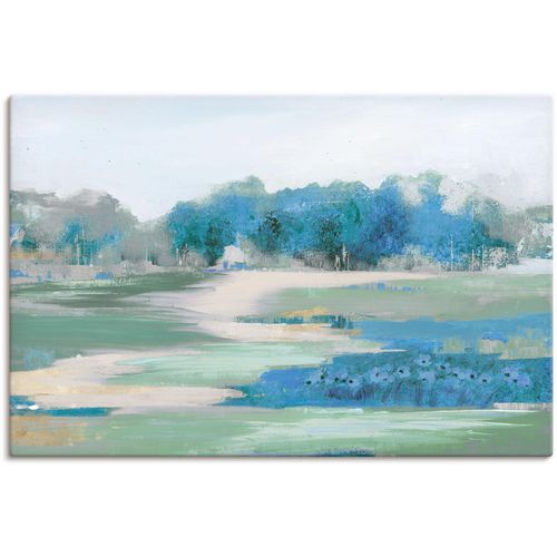 4062144701409 - Wandbild ARTLAND Mitten in der Natur Bilder Gr B H 60 cm x 40 cm Leinwandbild Wiesen & Baumbilder Querformat 1 St blau Kunstdrucke als Alubild Leinwandbild Wandaufkleber oder Poster in versch Größen