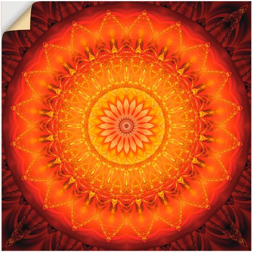 4062144334997 - Wandbild ARTLAND Mandala Energie 1 Bilder Gr B H 40 cm x 40 cm Wandaufkleber - Vinyl Muster quadratisch 1 St orange Bild Poster Bilder als Leinwandbild Wandaufkleber oder in versch Größen 4062144334997 - Wandbild ARTLAND Mandala Energie 1 Bilder Gr B H 40 cm x 40 cm Wandaufkleber - Vinyl Muster quadratisch 1 St orange Bild Poster Bilder als Leinwandbild Wandaufkleber oder in versch Größen
