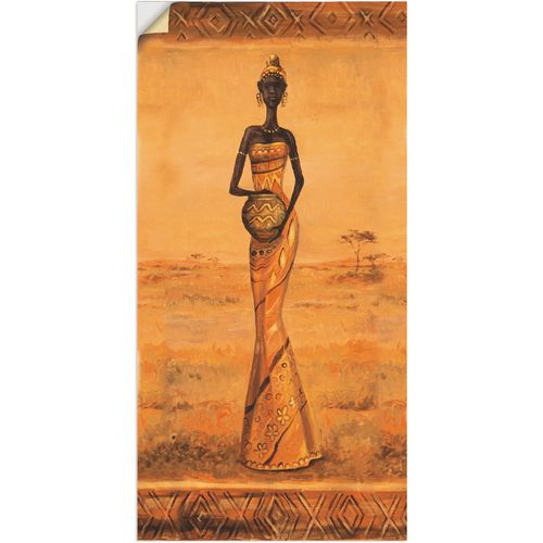 4057738261032 - Wandbild ARTLAND Afrikanische Eleganz III Bilder Gr B H 30 cm x 60 cm Wandaufkleber - Vinyl Frau 1 St braun Bild Poster Bilder als Alubild Leinwandbild Wandaufkleber oder in versch Größen