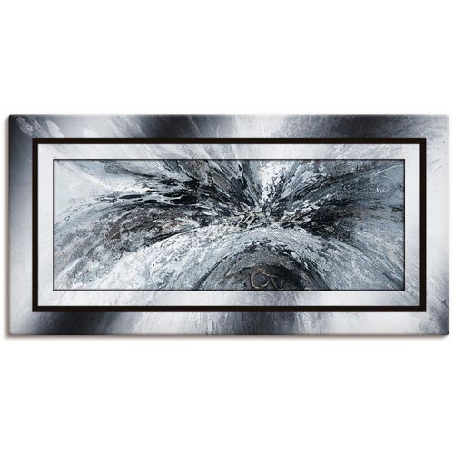 4059745025652 - Wandbild ARTLAND Schwarz - weiß abstrakt 1 Bilder Gr B H 100 cm x 50 cm Leinwandbild Muster 1 St schwarz Bild Poster Bilder als Alubild Leinwandbild Wandaufkleber oder in versch Größen