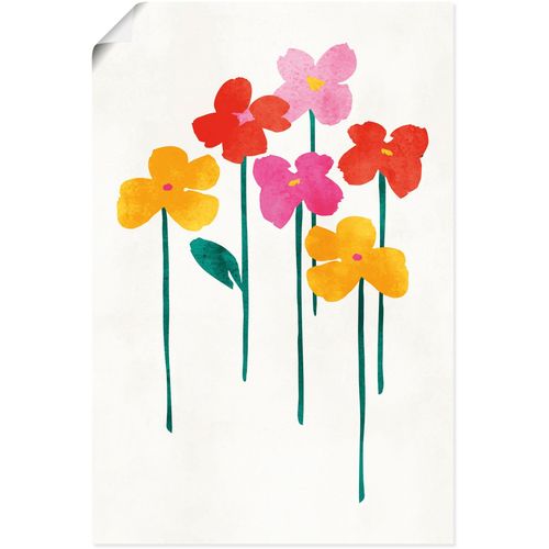 4062144775509 - Wandbild ARTLAND Kleine glückliche Blumen Bilder Gr B H 20 cm x 30 cm Poster Blumenbilder Hochformat 1 St bunt Kunstdrucke als Alubild Leinwandbild Wandaufkleber oder Poster in versch Größen