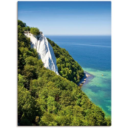 4055327192668 - Wandbild ARTLAND Kreidefelsen auf der Insel Rügen I Bilder Gr B H 45 cm x 60 cm Leinwandbild Küste 1 St blau Kunstdrucke Bilder als Leinwandbild Wandaufkleber oder Poster in versch Größen