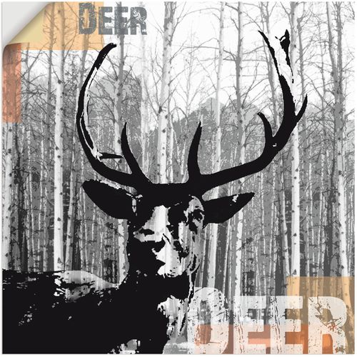4057738212744 - Wandbild ARTLAND Hirsch Collage Bilder Gr B H 40 cm x 40 cm Wandaufkleber - Vinyl Wildtiere 1 St grau Bild Leinwandbild Kunstdrucke Bilder als Alubild Leinwandbild Wandaufkleber oder Poster in versch Größen 4057738212744 - Wandbild ARTLAND Hirsch Collage Bilder Gr B H 40 cm x 40 cm Wandaufkleber - Vinyl Wildtiere 1 St grau Bild Leinwandbild Kunstdrucke Bilder als Alubild Leinwandbild Wandaufkleber oder Poster in versch Größen
