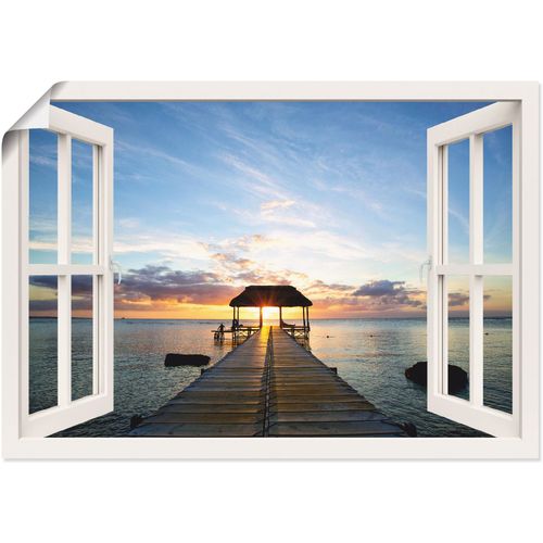 4059745735414 - Wandbild ARTLAND Fensterblick Steg im Gegenlicht Bilder Gr B H 100 cm x 70 cm Poster Fensterblick 1 St weiß Bild Poster Bilder als Alubild Leinwandbild Wandaufkleber oder in versch Größen 4059745735414 - Wandbild ARTLAND Fensterblick Steg im Gegenlicht Bilder Gr B H 100 cm x 70 cm Poster Fensterblick 1 St weiß Bild Poster Bilder als Alubild Leinwandbild Wandaufkleber oder in versch Größen