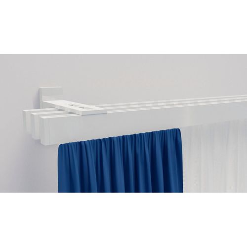 4042627422557 - Gardinenstange INDEKO Bern Gardinenstangen Gr L 310 cm 1 St 3 läufig weiß Gardinenstangen nach Maß Innenlauf Komplett-Set inkl Gleitern und Montagematerial