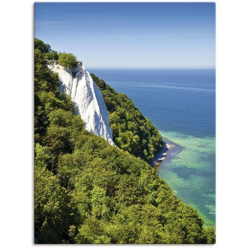 4055327192651 - Wandbild ARTLAND Kreidefelsen auf der Insel Rügen I Bilder Gr B H 30 cm x 40 cm Leinwandbild Küste 1 St blau Kunstdrucke Bilder als Leinwandbild Wandaufkleber oder Poster in versch Größen