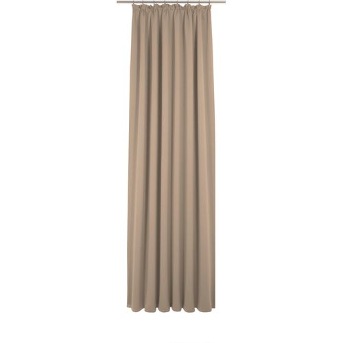 4004567451882 - Vorhang WIRTH Uni Collection Gardinen Gr 185 cm Kräuselband 142 cm braun (hellbraun) Kräuselband nach Maß
