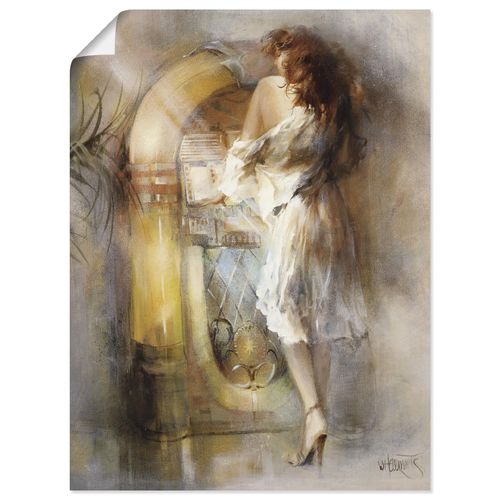 4057738458289 - Wandbild ARTLAND In der Zeit verloren Bilder Gr B H 30 cm x 40 cm Poster Frau Hochformat 1 St beige (naturfarben) Bild Poster Bilder als Leinwandbild Wandaufkleber oder in versch Größen