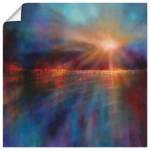 4059745858168 - Wandbild ARTLAND Ein neuer Morgen Bilder Gr B H 50 cm x 50 cm Poster Gewässer quadratisch 1 St bunt Bild Metallbild Metallbilder Bilder als Alubild Leinwandbild Wandaufkleber oder Poster in versch Größen