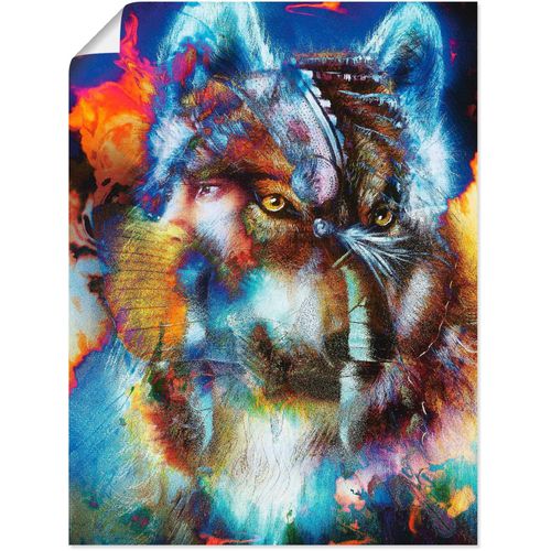 4059745732451 - Wandbild ARTLAND Indischer Krieger mit Wolf Bilder Gr B H 60 cm x 80 cm Poster klassische Fantasie 1 St bunt Bild Poster Bilder als Alubild Leinwandbild Wandaufkleber oder in versch Größen 4059745732451 - Wandbild ARTLAND Indischer Krieger mit Wolf Bilder Gr B H 60 cm x 80 cm Poster klassische Fantasie 1 St bunt Bild Poster Bilder als Alubild Leinwandbild Wandaufkleber oder in versch Größen