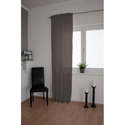 4043343673421 - Vorhang Lian Gardinen Gr 245 cm verdeckte Schlaufen 140 cm grau (stein) Verdeckte Schlaufen Vorhang Lian
