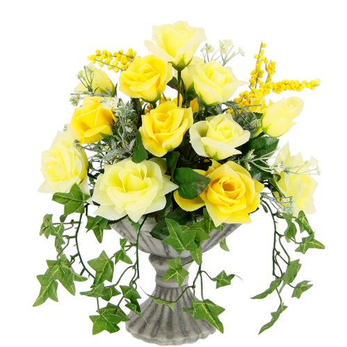 4019844783846 - Kunstblume IGEA Rosen Kunstpflanzen Gr B H L 30 cm x 35 cm x 20 cm gelb Weitere Weihnachtsdeko Im Pokal aus Keramik Grabschmuck Künstliche Blumen Rose 4019844783846 - Kunstblume IGEA Rosen Kunstpflanzen Gr B H L 30 cm x 35 cm x 20 cm gelb Weitere Weihnachtsdeko Im Pokal aus Keramik Grabschmuck Künstliche Blumen Rose
