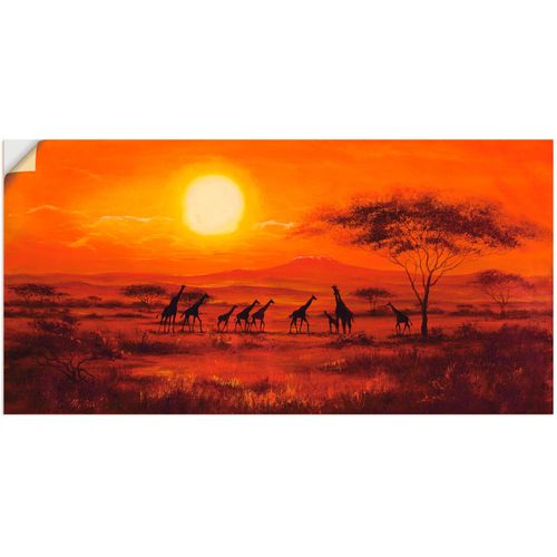4057738245834 - Wandbild ARTLAND Giraffenherde Bilder Gr B H 100 cm x 50 cm Wandaufkleber - Vinyl Afrika 1 St orange Bild Poster Bilder als Alubild Leinwandbild Wandaufkleber oder in versch Größen 4057738245834 - Wandbild ARTLAND Giraffenherde Bilder Gr B H 100 cm x 50 cm Wandaufkleber - Vinyl Afrika 1 St orange Bild Poster Bilder als Alubild Leinwandbild Wandaufkleber oder in versch Größen