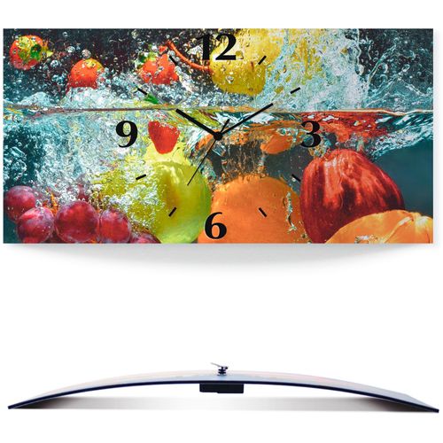 4059745812009 - Wanduhr ARTLAND Spritzendes Obst auf dem Wasser Wanduhren Gr B H T 60 cm x 30 cm x 03 cm Quarzuhr bunt Wanduhren 3D Optik gebogen mit Quarz- oder Funkuhrwerk versch Größen 4059745812009 - Wanduhr ARTLAND Spritzendes Obst auf dem Wasser Wanduhren Gr B H T 60 cm x 30 cm x 03 cm Quarzuhr bunt Wanduhren 3D Optik gebogen mit Quarz- oder Funkuhrwerk versch Größen