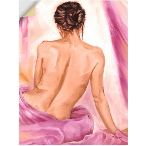 4062144592229 - Wandbild ARTLAND Akt II Bilder Gr B H 45 cm x 60 cm Wandaufkleber - Vinyl Erotische Bilder Hochformat 1 St pink Kunstdrucke als Alubild Leinwandbild Wandaufkleber oder Poster in versch Größen