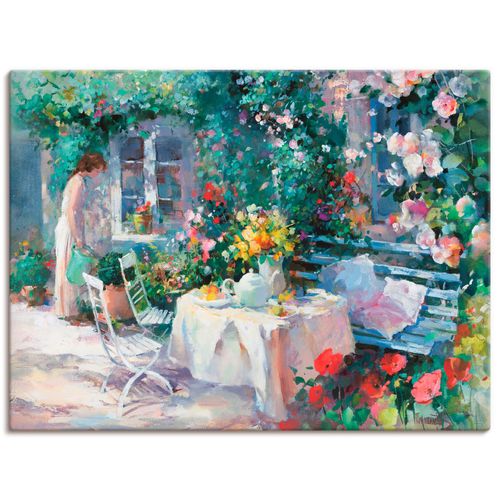 4057738448419 - Wandbild ARTLAND Teezeit im Garten Bilder Gr B H 60 cm x 45 cm Leinwandbild Garten Querformat 1 St grün Bild Poster Bilder als Leinwandbild Wandaufkleber oder in versch Größen 4057738448419 - Wandbild ARTLAND Teezeit im Garten Bilder Gr B H 60 cm x 45 cm Leinwandbild Garten Querformat 1 St grün Bild Poster Bilder als Leinwandbild Wandaufkleber oder in versch Größen