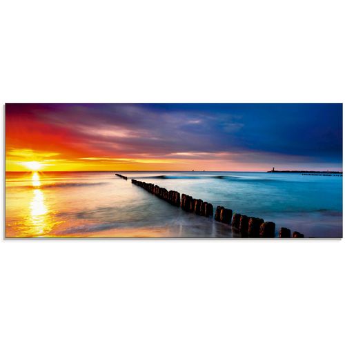 4055327058049 - Glasbild ARTLAND Ostsee mit schönem Sonnenaufgang Bilder Gr B H 125 cm x 50 cm Glasbild Strand 1 St blau Glasbilder in verschiedenen Größen 4055327058049 - Glasbild ARTLAND Ostsee mit schönem Sonnenaufgang Bilder Gr B H 125 cm x 50 cm Glasbild Strand 1 St blau Glasbilder in verschiedenen Größen