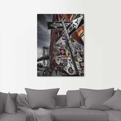 4062144271964 - Wandbild ARTLAND New York Street Fotografie Bilder Gr B H 45 cm x 60 cm Leinwandbild Amerika 1 St grau Bild Kunstdruck Metallbild Metallbilder Bilder als Alubild Leinwandbild Wandaufkleber oder Poster in versch Größen