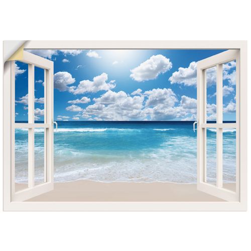 4057738620983 - Wandbild ARTLAND Fensterblick Großartige Strandlandschaft Bilder Gr B H 100 cm x 70 cm Wandaufkleber - Vinyl Fensterblick Querformat 1 St weiß Bild Poster Bilder als Leinwandbild Wandaufkleber oder in versch Größen 4057738620983 - Wandbild ARTLAND Fensterblick Großartige Strandlandschaft Bilder Gr B H 100 cm x 70 cm Wandaufkleber - Vinyl Fensterblick Querformat 1 St weiß Bild Poster Bilder als Leinwandbild Wandaufkleber oder in versch Größen
