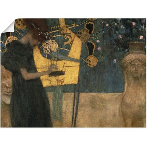 4055327541718 - Wandbild ARTLAND Die Musik 1895 Bilder Gr B H 80 cm x 60 cm Poster Musiker 1 St blau Bild Leinwandbild Kunstdrucke Bilder als Leinwandbild Wandaufkleber oder Poster in versch Größen