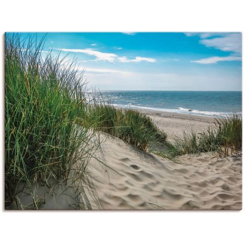 4059745664868 - Wandbild ARTLAND Dünenlandschaft im Sommer an der Nordsee Bilder Gr B H 60 cm x 45 cm Leinwandbild Strand 1 St grün Bild Kunstdruck Kunstdrucke Bilder als Alubild Leinwandbild Wandaufkleber oder Poster in versch Größen