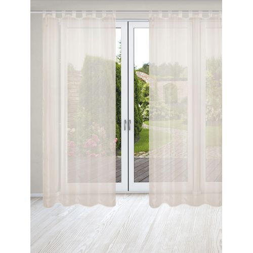 4056751503846 - Vorhang HOME WOHNIDEEN NESSI 2er Pack Gr 1 weiß (wollweiß) B135cm H245cm Polyester Gardinen Uni Voile transparent Schlaufen inkl Zugband 2er Pack 4056751503846 - Vorhang HOME WOHNIDEEN NESSI 2er Pack Gr 1 weiß (wollweiß) B135cm H245cm Polyester Gardinen Uni Voile transparent Schlaufen inkl Zugband 2er Pack