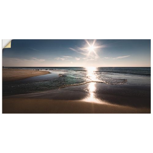 4059745648547 - Wandbild ARTLAND Sylt IV Bilder Gr B H 40 cm x 20 cm Wandaufkleber - Vinyl Strand Querformat 1 St blau Bild Poster Bilder als Alubild Leinwandbild Wandaufkleber oder in versch Größen