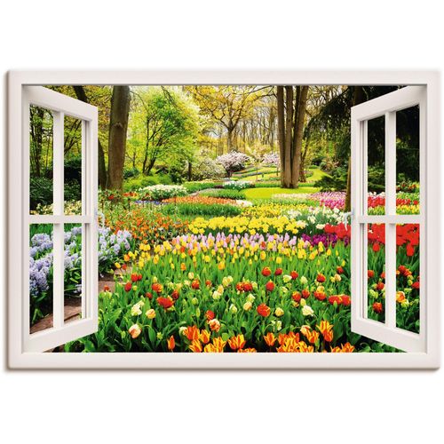 4062144722572 - Wandbild ARTLAND Fensterblick Tulpen Garten Frühling Bilder Gr B H 70 cm x 50 cm Leinwandbild Fensterblick Querformat 1 St bunt Kunstdrucke als Alubild Leinwandbild Wandaufkleber oder Poster in versch Größen 4062144722572 - Wandbild ARTLAND Fensterblick Tulpen Garten Frühling Bilder Gr B H 70 cm x 50 cm Leinwandbild Fensterblick Querformat 1 St bunt Kunstdrucke als Alubild Leinwandbild Wandaufkleber oder Poster in versch Größen