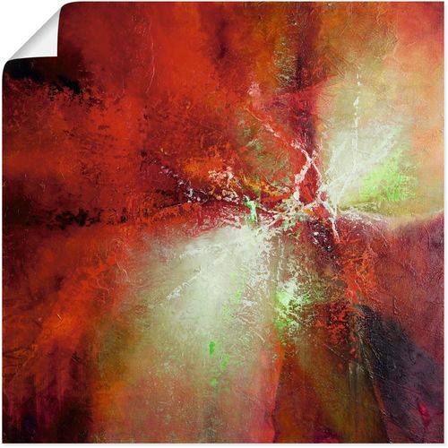 4062144678695 - Wandbild ARTLAND Energie Bilder Gr B H 50 cm x 50 cm Poster Gegenstandslos quadratisch 1 St rot Kunstdrucke als Alubild Leinwandbild Wandaufkleber oder Poster in versch Größen