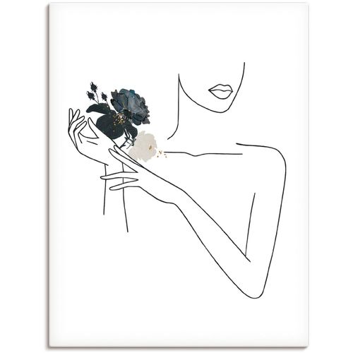 4062144647981 - Wandbild ARTLAND Moderne LineArt Mädchen II Bilder Gr B H 30 cm x 40 cm Leinwandbild Modebilder Hochformat 1 St weiß Kunstdrucke als Alubild Leinwandbild Wandaufkleber oder Poster in versch Größen
