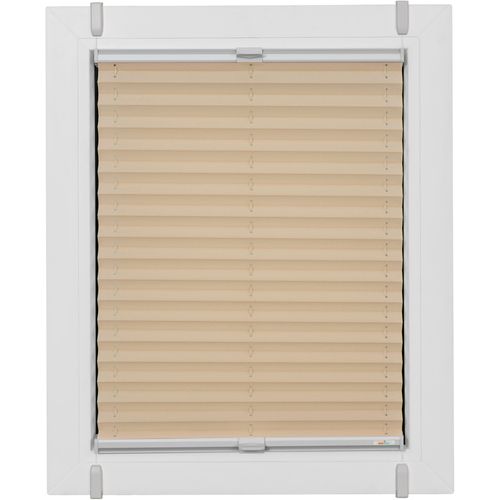 4001442865031 - Plissee One Size Style Crepe Plissees Gr 130 cm zweiseitig verschiebbar 120 cm beige (sand grau grau) Plissees ohne Bohren Zubehörfarbe zum Klemmen 4001442865031 - Plissee One Size Style Crepe Plissees Gr 130 cm zweiseitig verschiebbar 120 cm beige (sand grau grau) Plissees ohne Bohren Zubehörfarbe zum Klemmen