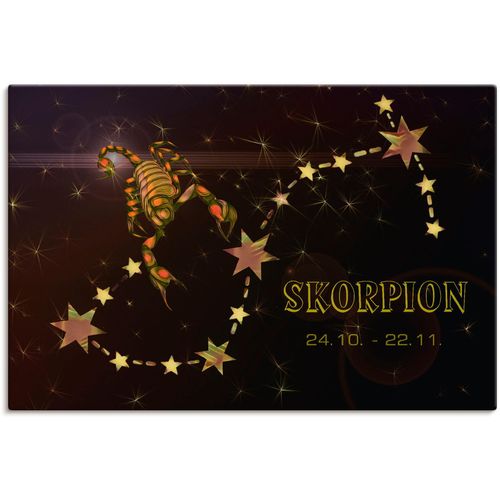 4062144656952 - Wandbild ARTLAND Sternzeichen - Skorpion Bilder Gr B H 30 cm x 20 cm Leinwandbild Bilder von Sternzeichen Querformat 1 St goldfarben Kunstdrucke als Alubild Leinwandbild Wandaufkleber oder Poster in versch Größen 4062144656952 - Wandbild ARTLAND Sternzeichen - Skorpion Bilder Gr B H 30 cm x 20 cm Leinwandbild Bilder von Sternzeichen Querformat 1 St goldfarben Kunstdrucke als Alubild Leinwandbild Wandaufkleber oder Poster in versch Größen