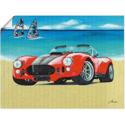 4055327776721 - Wandbild ARTLAND Cobra Shelby 1962 Bilder Gr B H 40 cm x 30 cm Poster Auto 1 St rot Bild Kunstdruck Kunstdrucke Bilder als Leinwandbild Wandaufkleber oder Poster in versch Größen