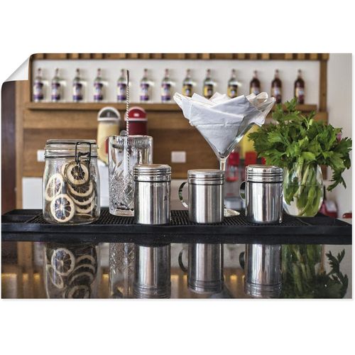 4062144770580 - Wandbild ARTLAND Bartheke Cocktail Mixing Bilder Gr B H 100 cm x 70 cm Poster Cocktail Querformat 1 St braun Kunstdrucke als Alubild Leinwandbild Wandaufkleber oder Poster in versch Größen
