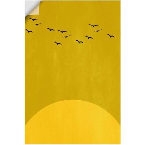 4062144778364 - Wandbild ARTLAND Sonnentanz Bilder Gr B H 40 cm x 60 cm Wandaufkleber - Vinyl Himmelsbilder Hochformat 1 St goldfarben Kunstdrucke als Alubild Leinwandbild Wandaufkleber oder Poster in versch Größen