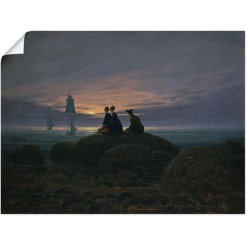 4055327542913 - Wandbild ARTLAND Mondaufgang am Meer Pendant Bilder Gr B H 80 cm x 60 cm Poster Gewässer 1 St blau Bild Poster Bilder als Leinwandbild Wandaufkleber oder in versch Größen 4055327542913 - Wandbild ARTLAND Mondaufgang am Meer Pendant Bilder Gr B H 80 cm x 60 cm Poster Gewässer 1 St blau Bild Poster Bilder als Leinwandbild Wandaufkleber oder in versch Größen