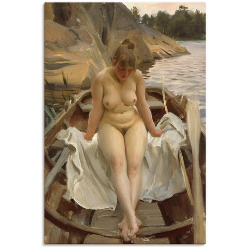 4062144689004 - Wandbild ARTLAND In Werners Ruderboot Bilder Gr B H 20 cm x 30 cm Leinwandbild Erotische Bilder Hochformat 1 St beige (naturfarben) Kunstdrucke als Alubild Leinwandbild Wandaufkleber oder Poster in versch Größen